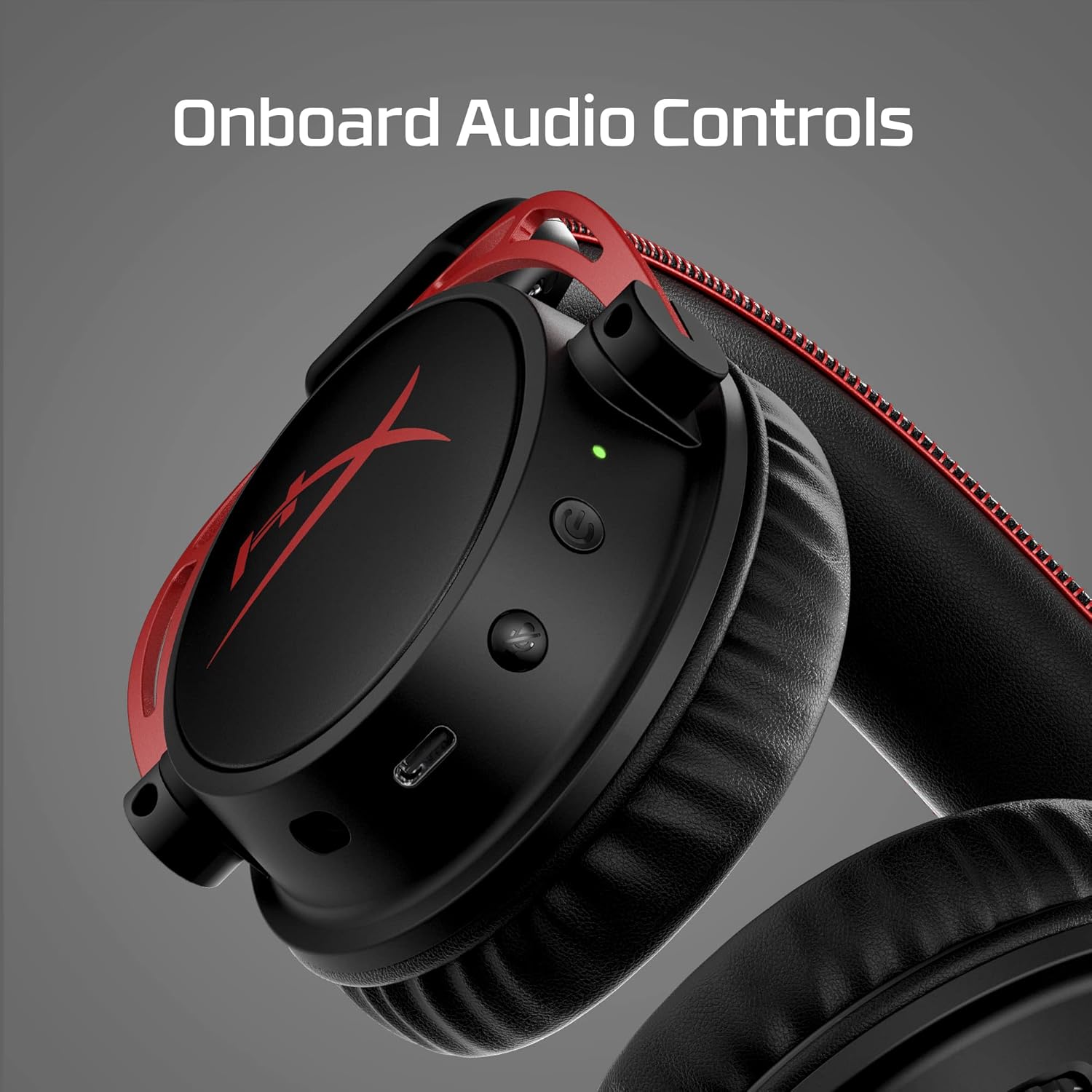 HyperX Cloud Alpha Wireless - Gaming Headset for PC, 300-hour battery life, DTS Headphone:X Spatial Audio, Memory foam, Dual Chamber Drivers, Noise-canceling mic, Durable aluminum frame,Red - Image 6